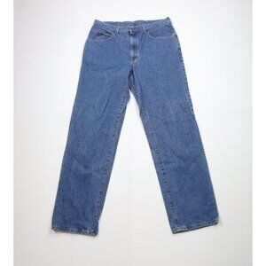 Vintage 90s Lee Mens Size 38x34 Faded Straight Leg Denim Jeans Blue Cotton